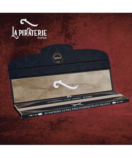 Feuilles Slim + Tips - La piraterie - Hemp Edition (32 Feuilles) - 24 par boite - DISPONIBLE