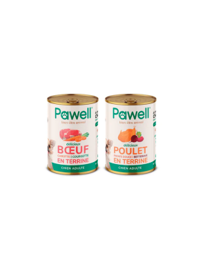 Pâtée pour chien à l'huile de chanvre - Pawell - Par 6