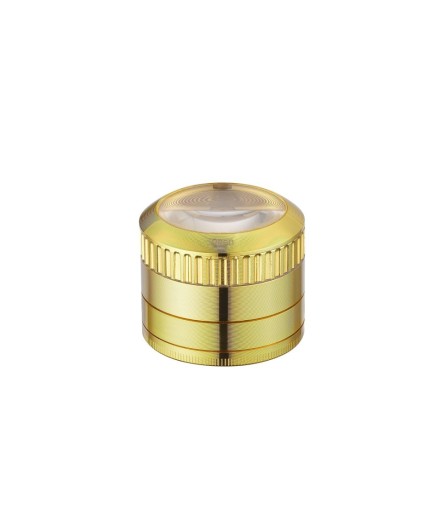 Grinder " HIGH MAGNIFIER GOLD" - 50mm - à l'unité - 4 parties