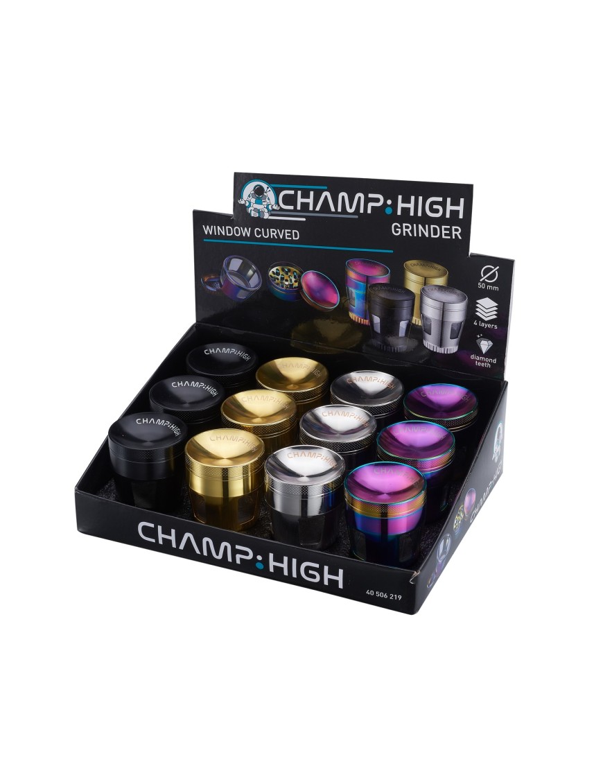 Grinder "HIGH WINDOW CURVED" - 50mm - Display de 12 - 3 parties