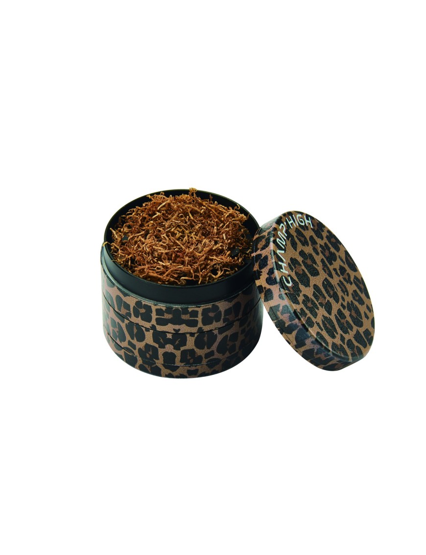 Grinder Champ "HIGH ANIMAL SKIN" - 50mm - Display de 9 - 4 parties
