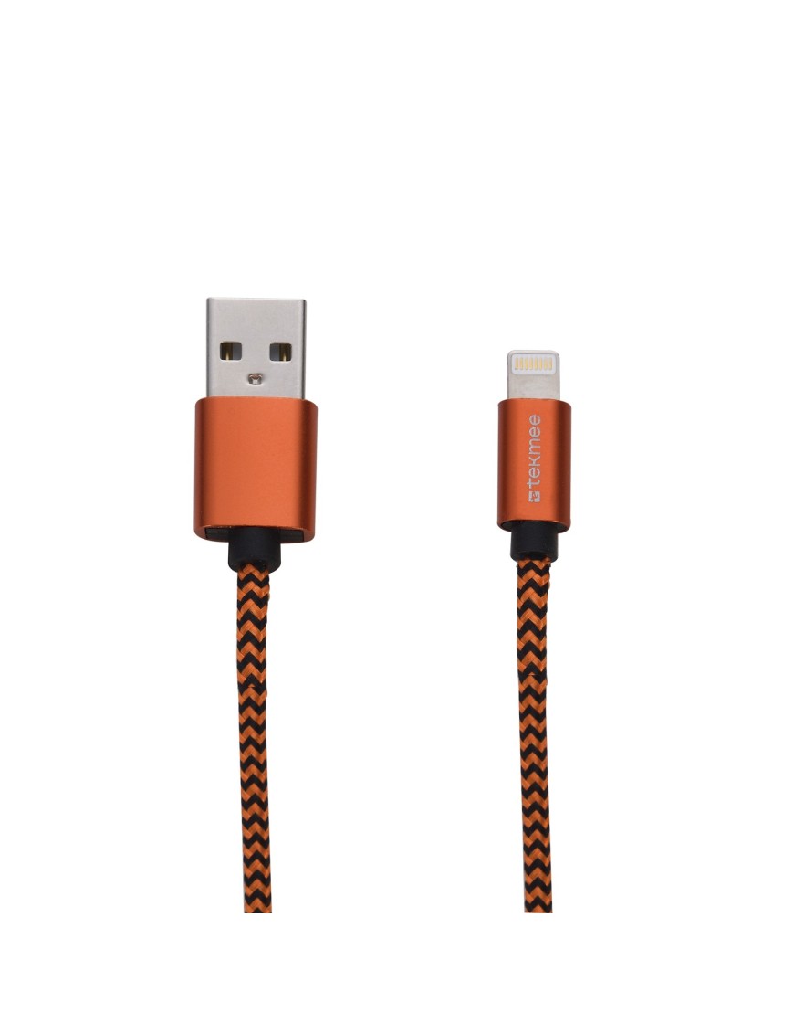TEKMEE cable Lightning nylon braided - Iphone - 1m - à l'unité