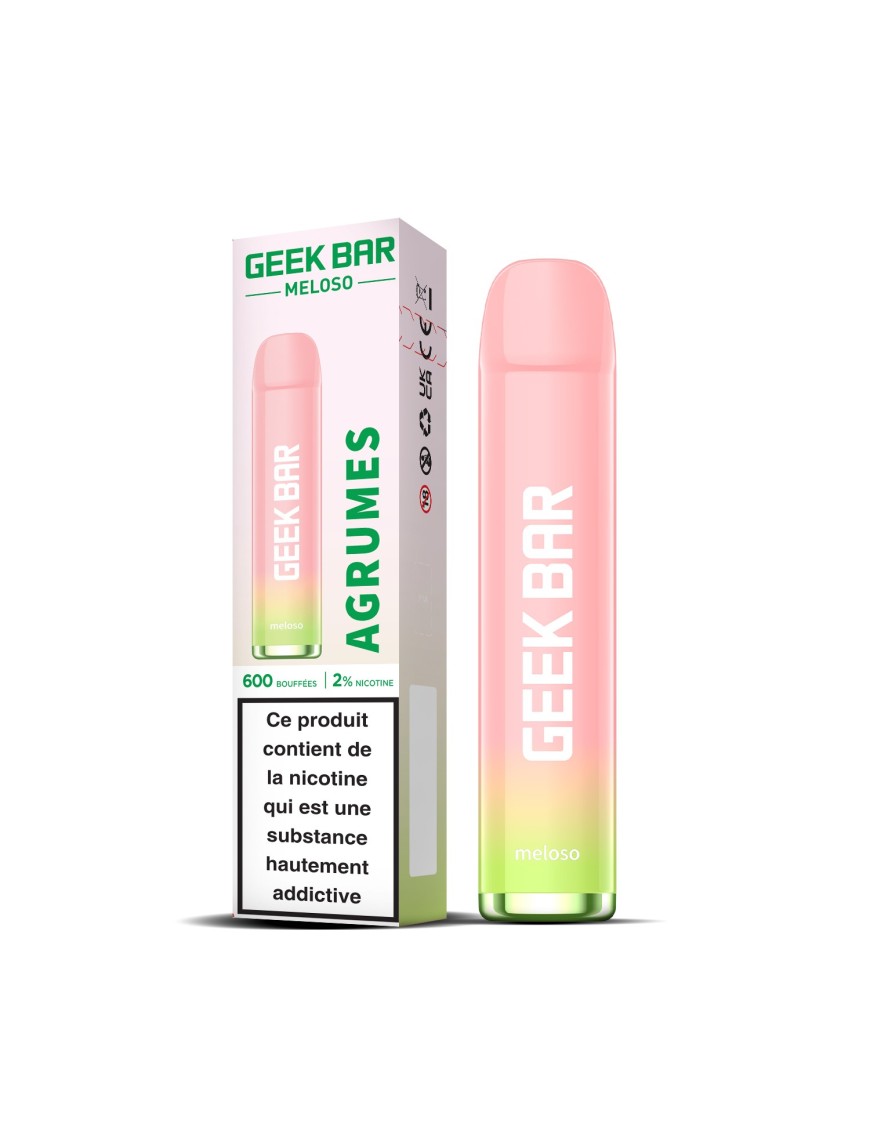 Meloso Agrumes - Geek Bar - 600 Puff - A L'UNITE