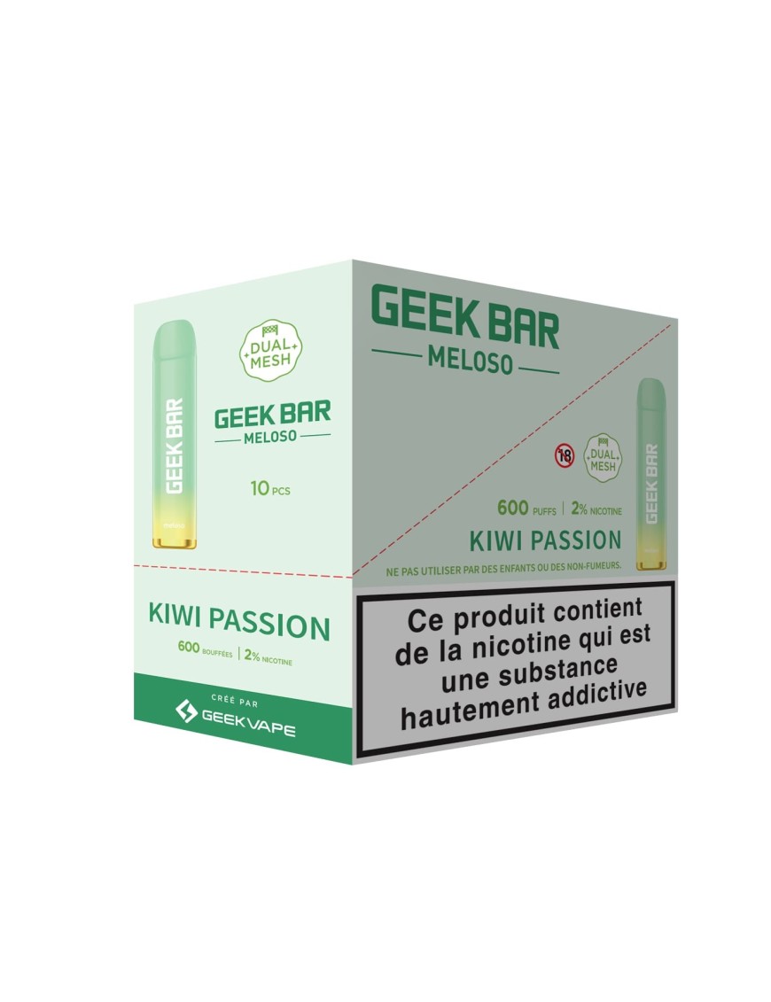 Meloso Kiwi Passion - Geek Bar - 600 Puff - DISPLAY DE 10