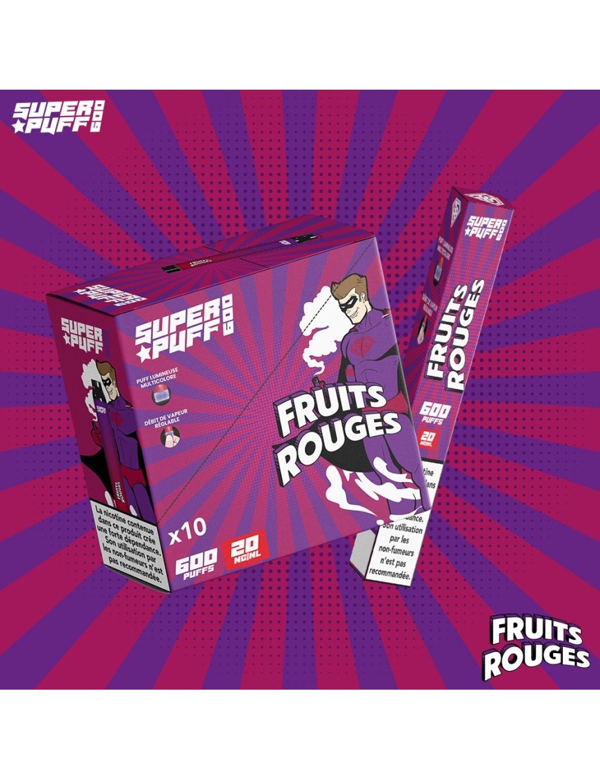 Fruits Rouges  - Super Puff - 600 puffs - Display de 10