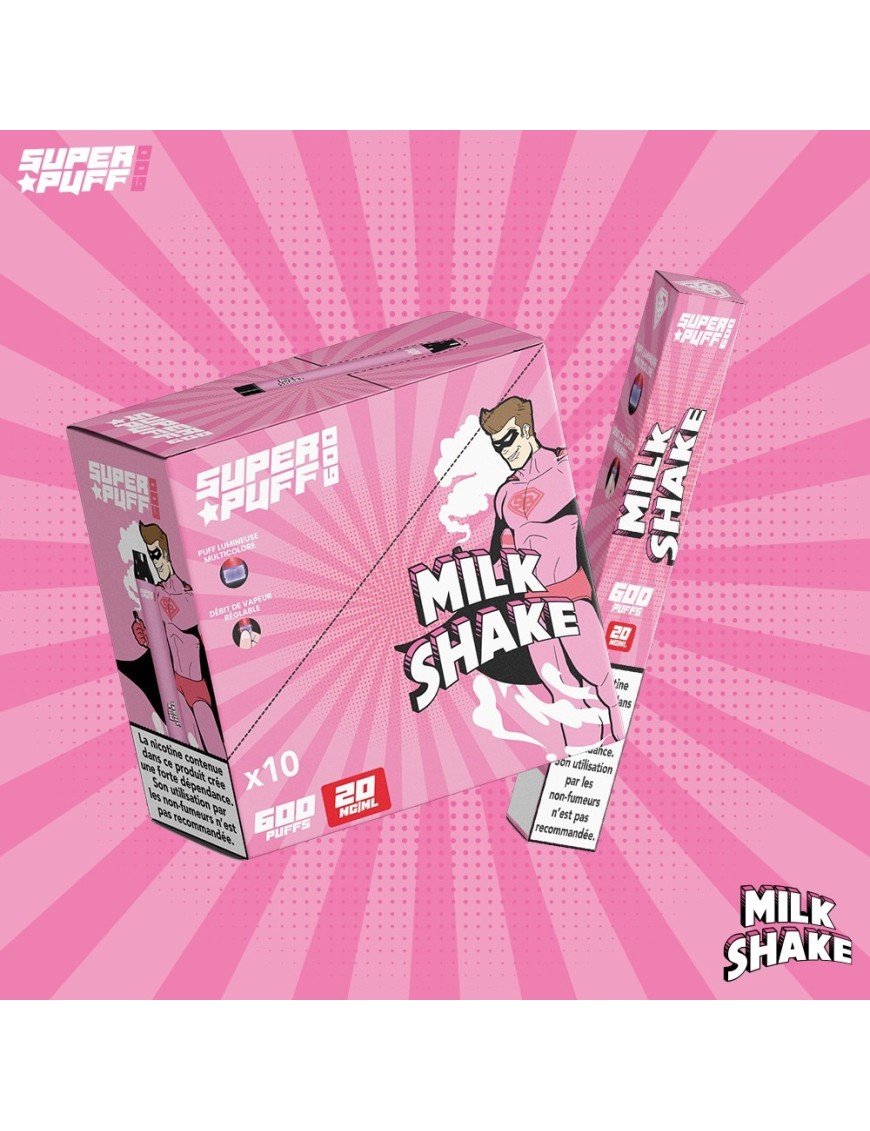 Milk Shake  - Super Puff - 600 puffs - Display de 10