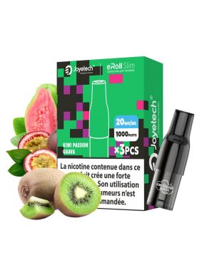 Kiwi Passion Guava - Cartouches pré rempli 2ml pour eRoll Slim (par 3) - Joyetech