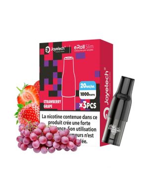 Strawberry Grape - Cartouches pré rempli 2ml pour eRoll Slim (Par 3) - Joyetech