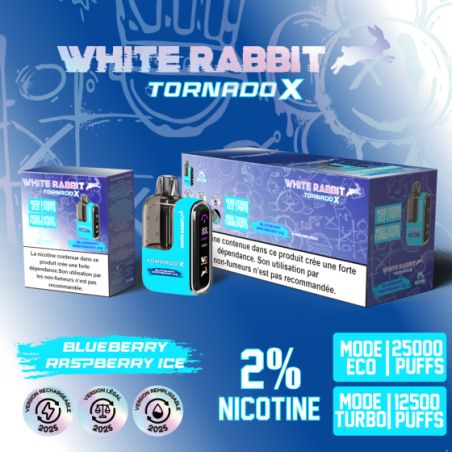Blueberry Raspberry Ice - Tornado X 25000 Puff - à l'unité