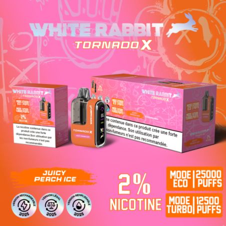 Juicy Peach Ice - Tornado X 25000 Puff - à l'unité