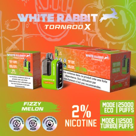 Fizzy Melon - Tornado X 25000 Puff - à l'unité