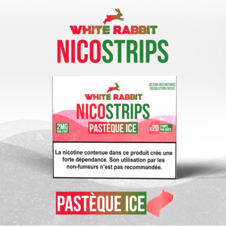 Pastèque Ice 2mg - Nico strips - White Rabbit
