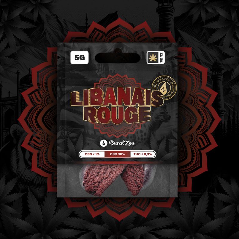 Résine - Libanais Rouge - 30% CBD - Bural'Zen