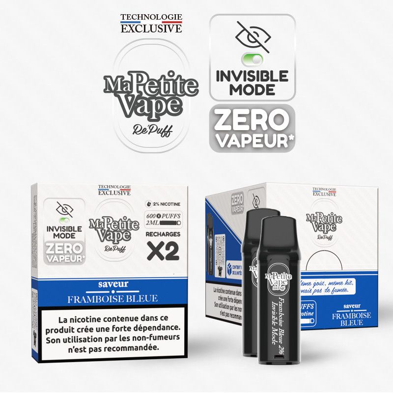Framboise Bleue - 2 cartouches - Repuff - Ma Petite Vape