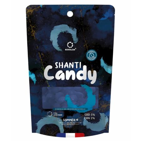 Pastilles CBD 3% CBN 2% - Mélatonine violette- 10 grammes - Novaloa