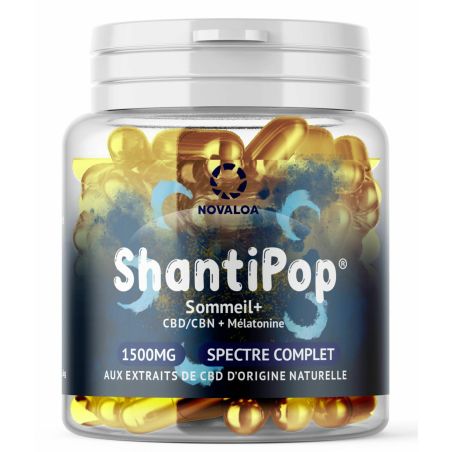 Gelules Liquides - CBN X CBD - Sommeil - 1500mg - Novaloa