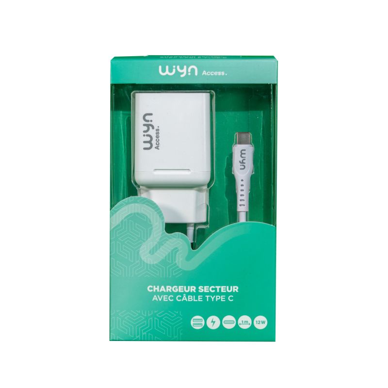 Chargeur Secteur + Cable Type C - WYN
