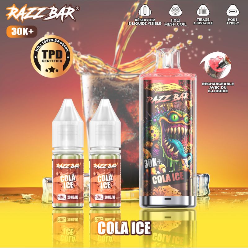 Cola Ice 30K 20mg - Razz Bar