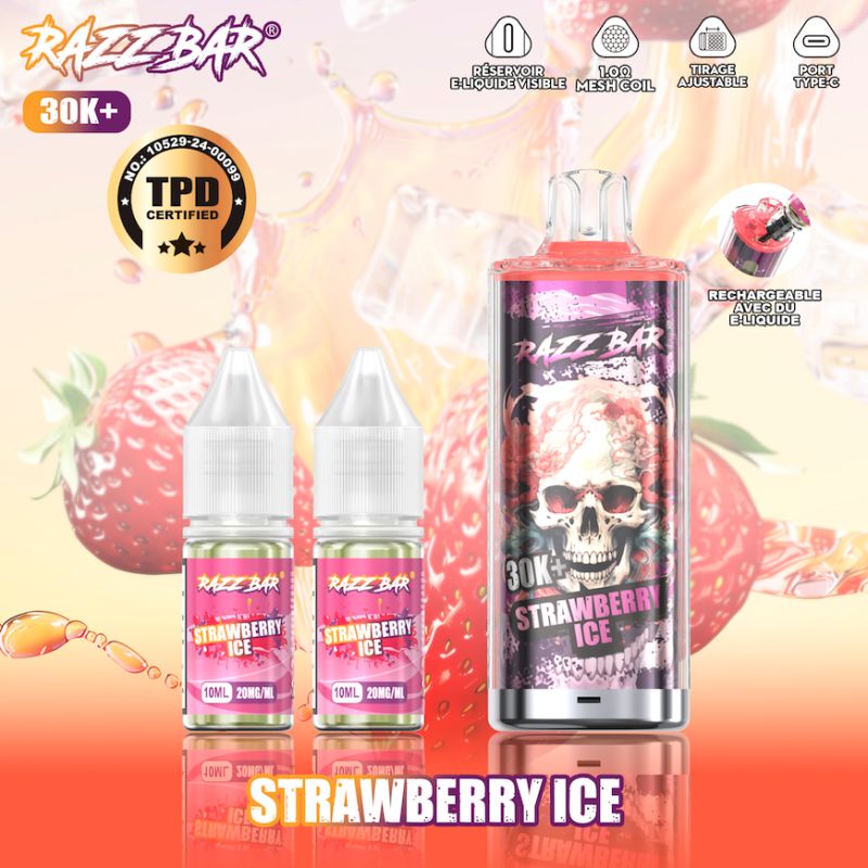 Strawberry Ice 30K 20mg - Razz Bar