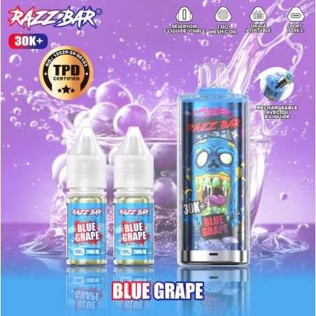 Blue Grape 30K 20mg - Razz Bar