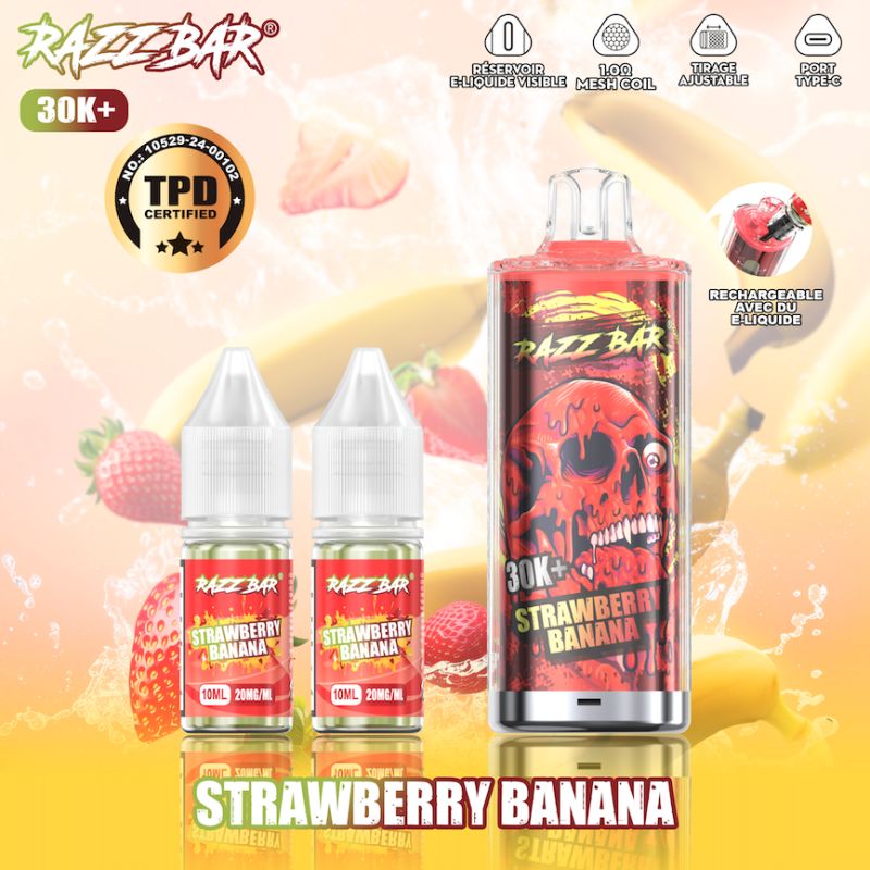Strawberry Banana 30K 20mg - Razz Bar