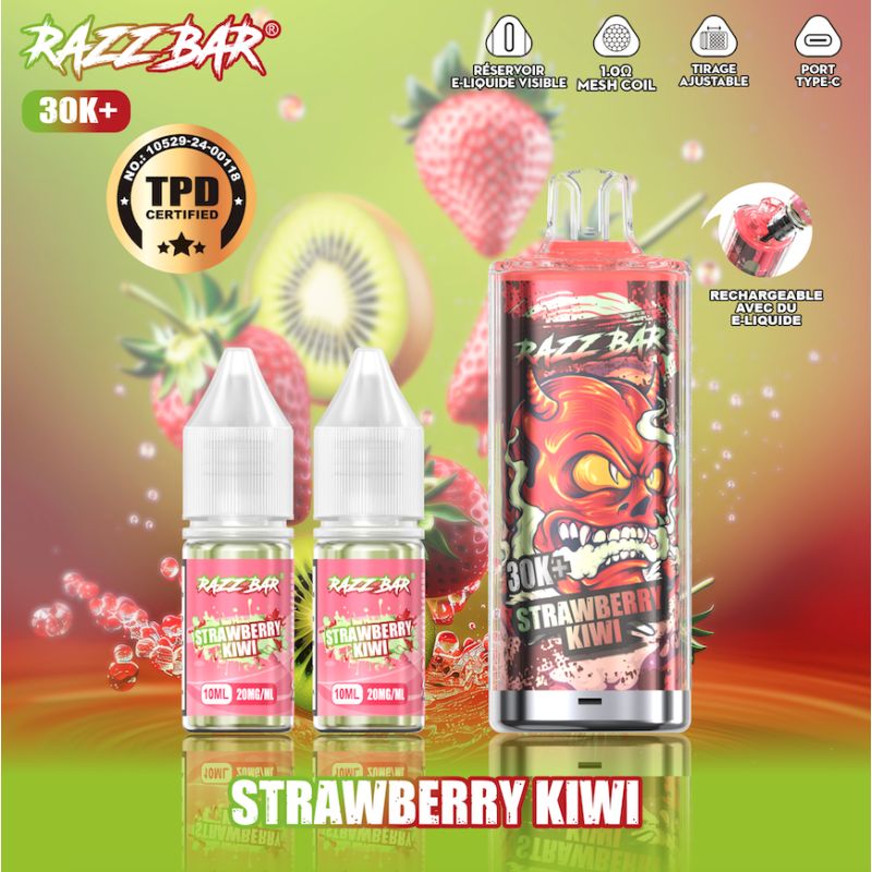 Strawberry Kiwi 30K 20mg - Razz Bar
