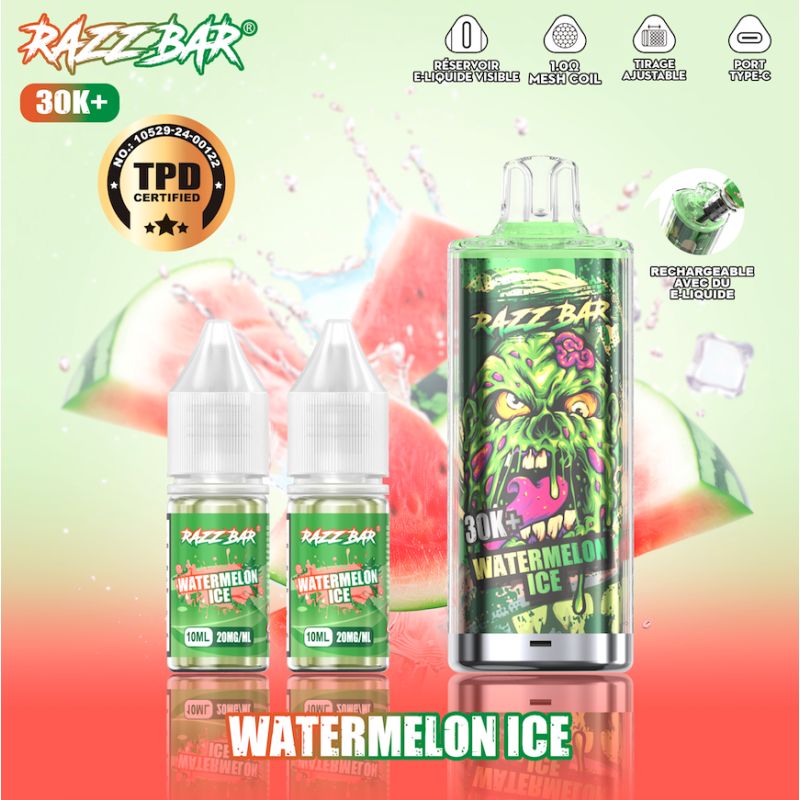 Watermelon Ice 30K 20mg - Razz Bar