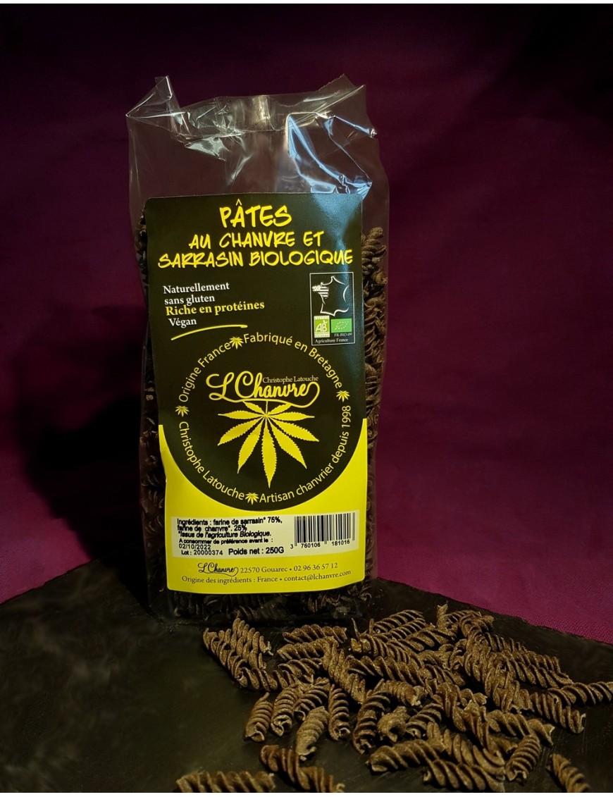 Pâtes chanvre et sarrasin Biologique 250g - Lchanvre