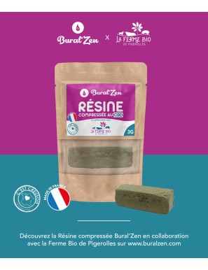Résine Française INFUSION 3g. - Domaine Bio de Pigerolles X Bural'Zen - 5% CBG 