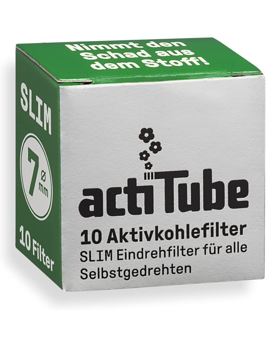 Filtres à charbon Slim - Boite de 20 par 10 unité - 7mm - Actitube